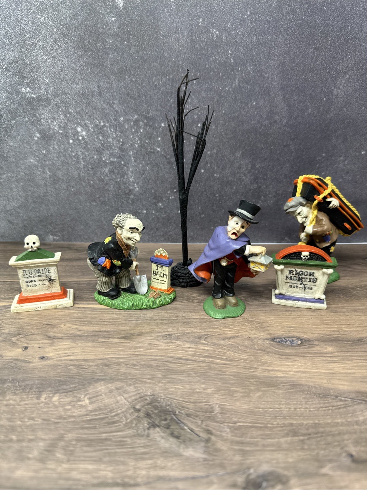 Midwest Cannon Falls 2”-3” Graveyard Set 5 Vtg Creepy Hollow Halloween Village Midwest Cannon Falls 2”-3” Graveyard Set 5 Vtg Creepy Hollow Halloween Village