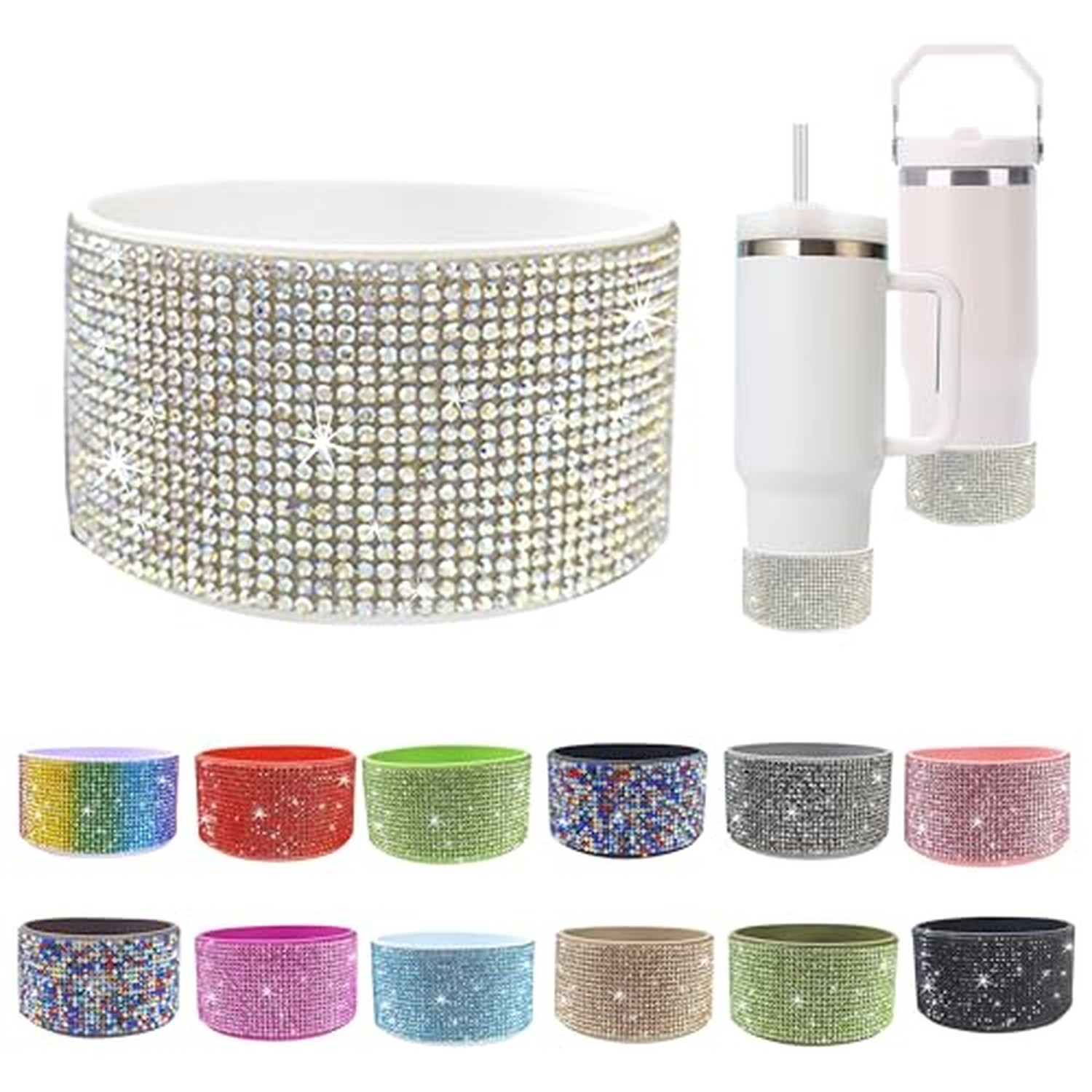 Diamond Glitter Silicone Boot for Stanley Cup 20-30oz, Simple Modern 30oz
