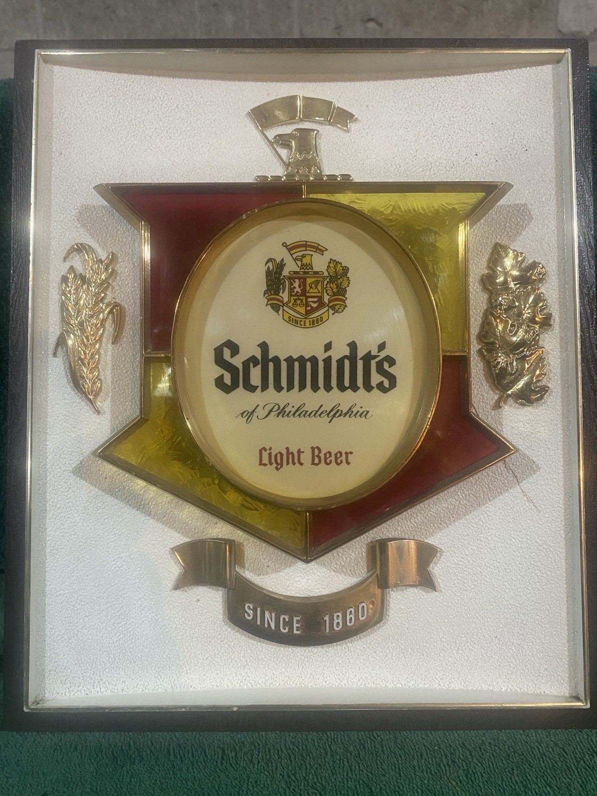 VINTAGE Schmidt\'s of Philadelphia Light Beer Illuminated Breweriana Sign