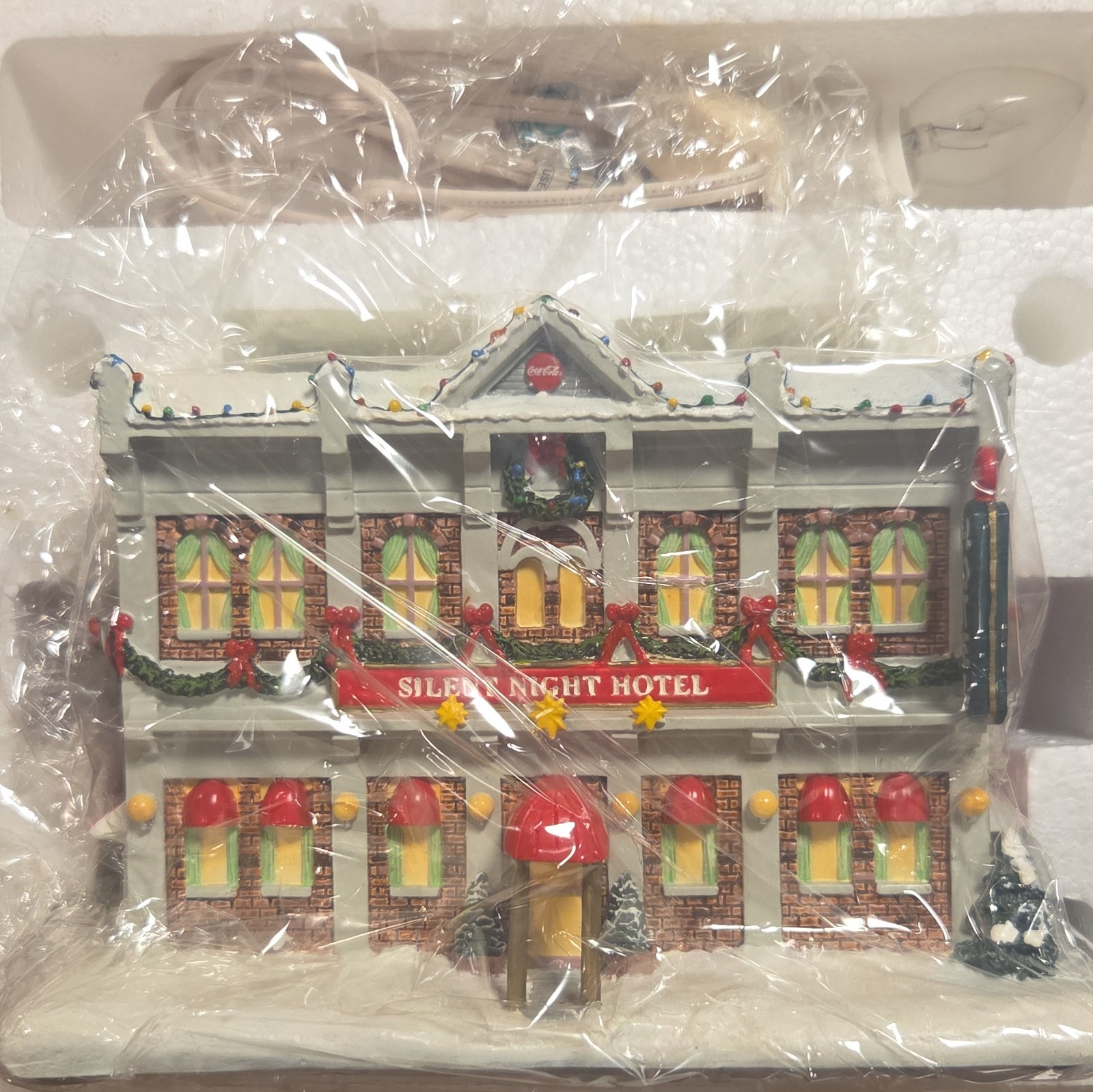 Hawthorne Village Coca-Cola Silent Night Hotel 79250 Lighted Village COA Box