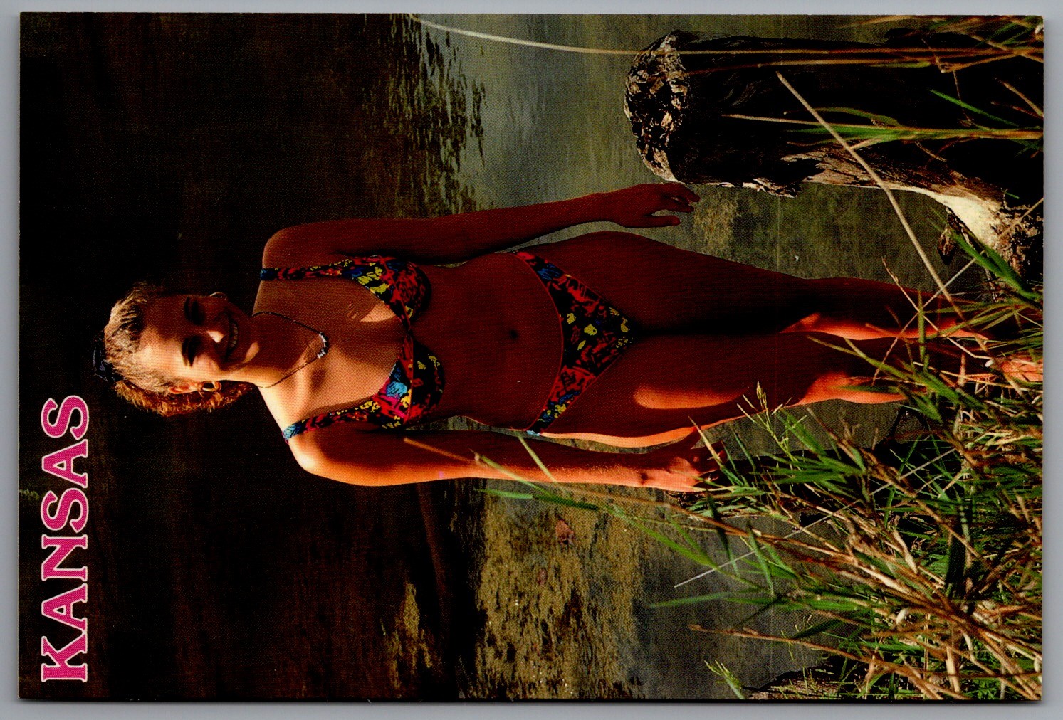 Kansas Continental Postcard Clinton Lake Lawrence KS Christie Swimsuit Student Kansas Continental Postcard Clinton Lake Lawrence KS Christie Swimsuit Student
