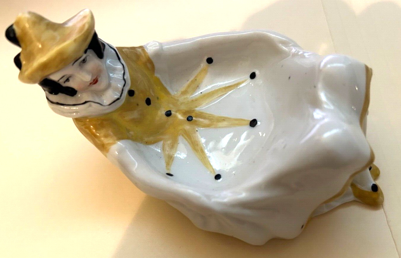 Sitzendorf German Dish antique deco Pierette Lady Original authentic Sitzendorf German Dish antique deco Pierette Lady Original authentic