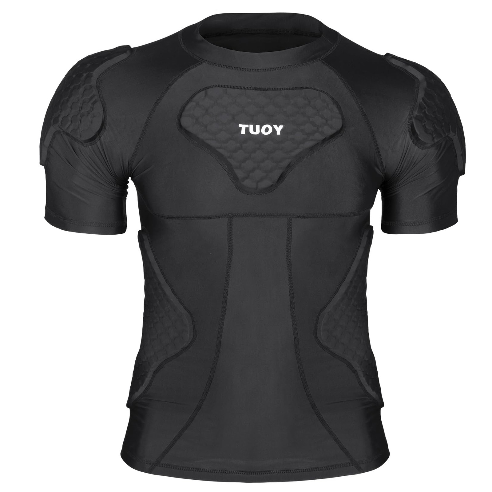 TUOYR Padded Compression Shirt Chest Protector Black