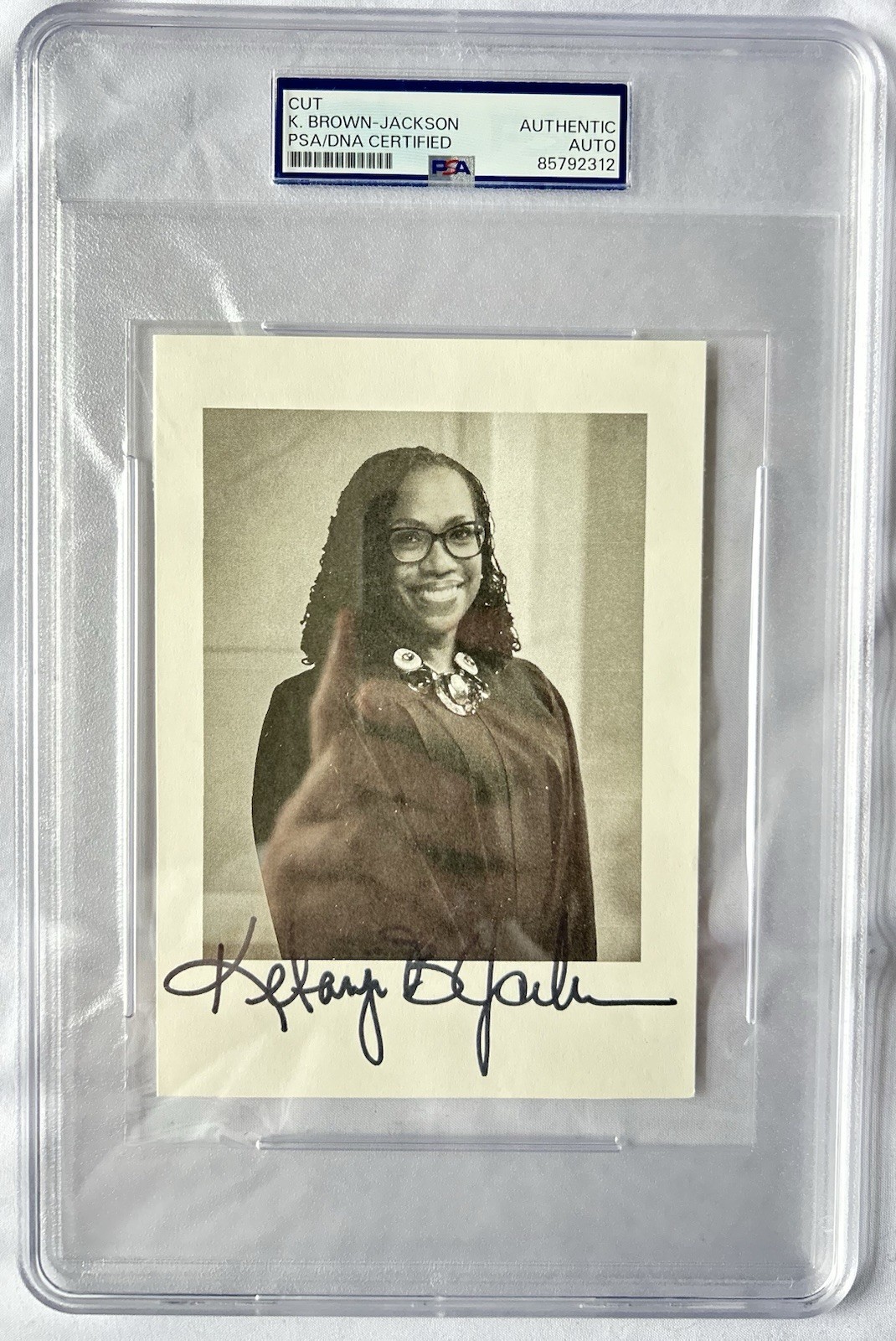 Ketanji Brown Jackson Signed Supreme Court Justice Portrait Print PSA/DNA Ketanji Brown Jackson Signed Supreme Court Justice Portrait Print PSA/DNA