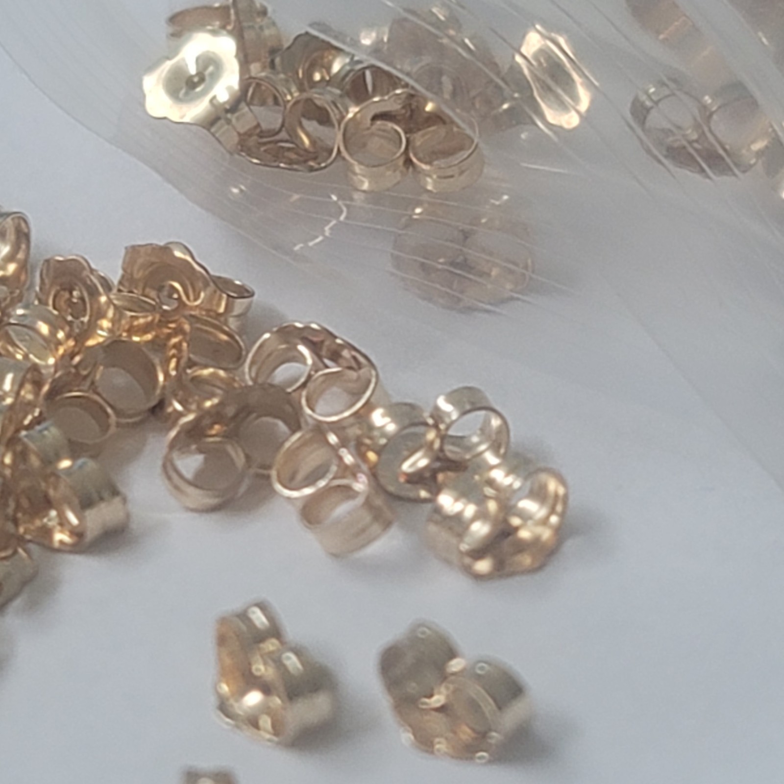 60 New 14kt Gold Fill Earring Backs  6 MM Wide Butterfly Clutch