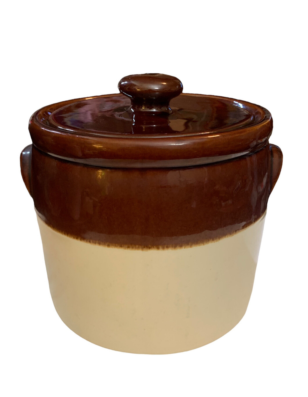 McCoy 1420L Brown Drip Cookie Jar W/Lid USA