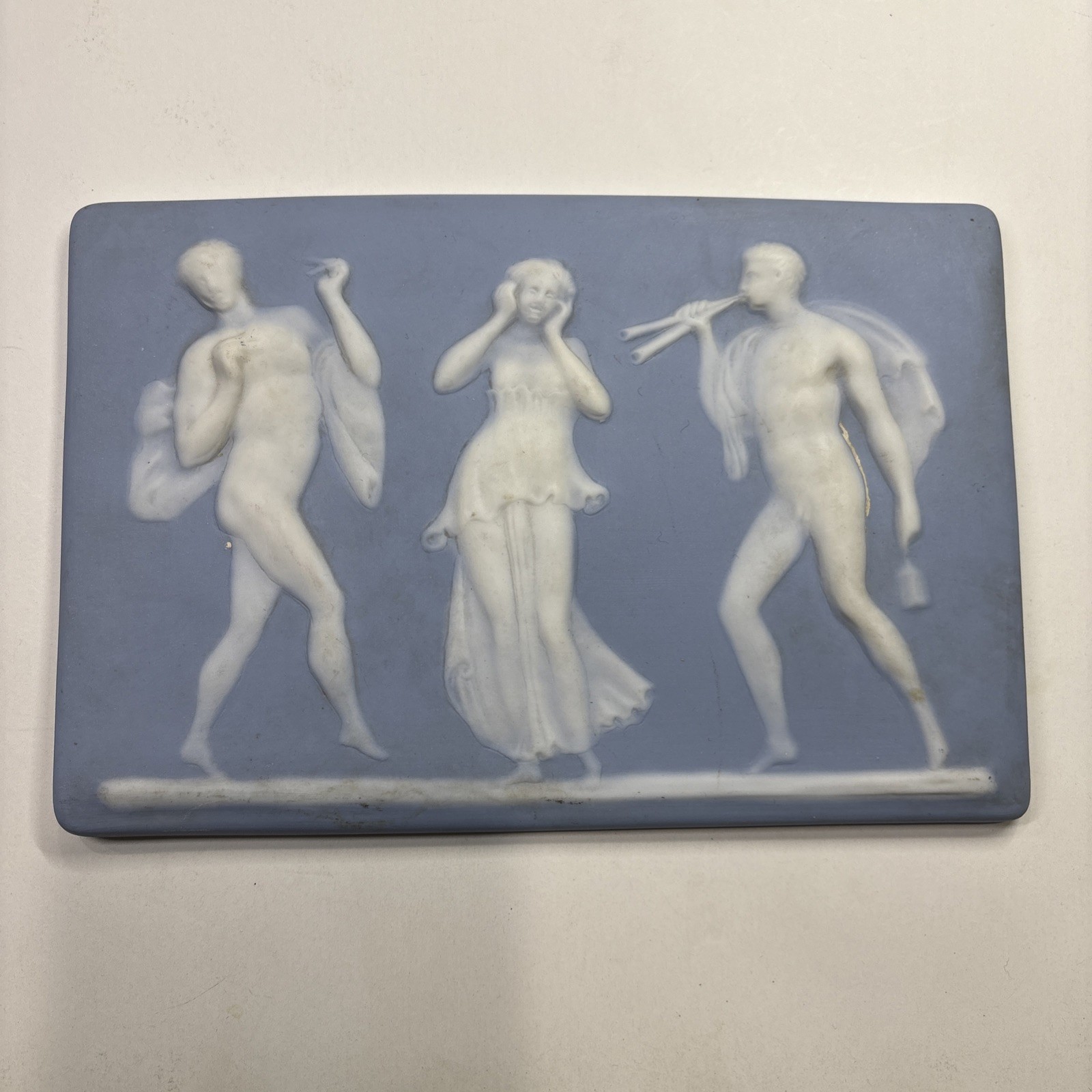 Limoge Plaque France  Piper, Dancer And Maid