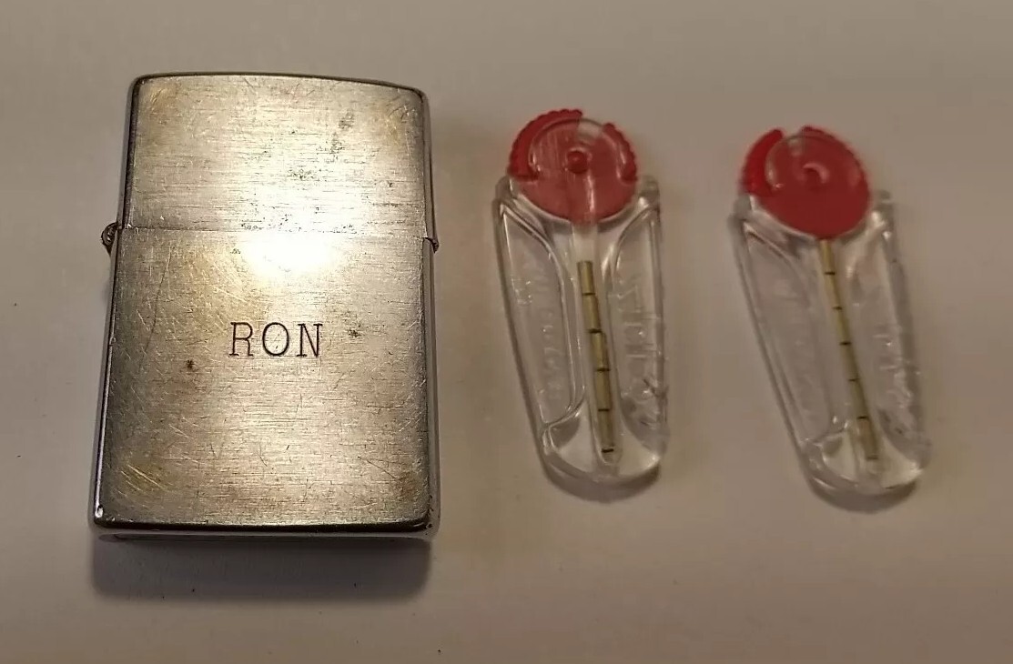 VINTAGE ZIPPO LIGHTER 1978 BRUSH CHROME NAME Ron ENGRAVED Vintage Retro