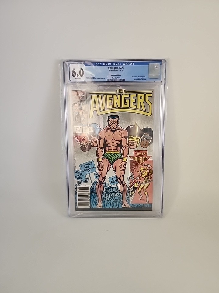 Marvel The Avengers #270 8/86 SUB-MARINER 25th Anniversary CGC 6.0 Grade Marvel The Avengers #270 8/86 SUB-MARINER 25th Anniversary CGC 6.0 Grade