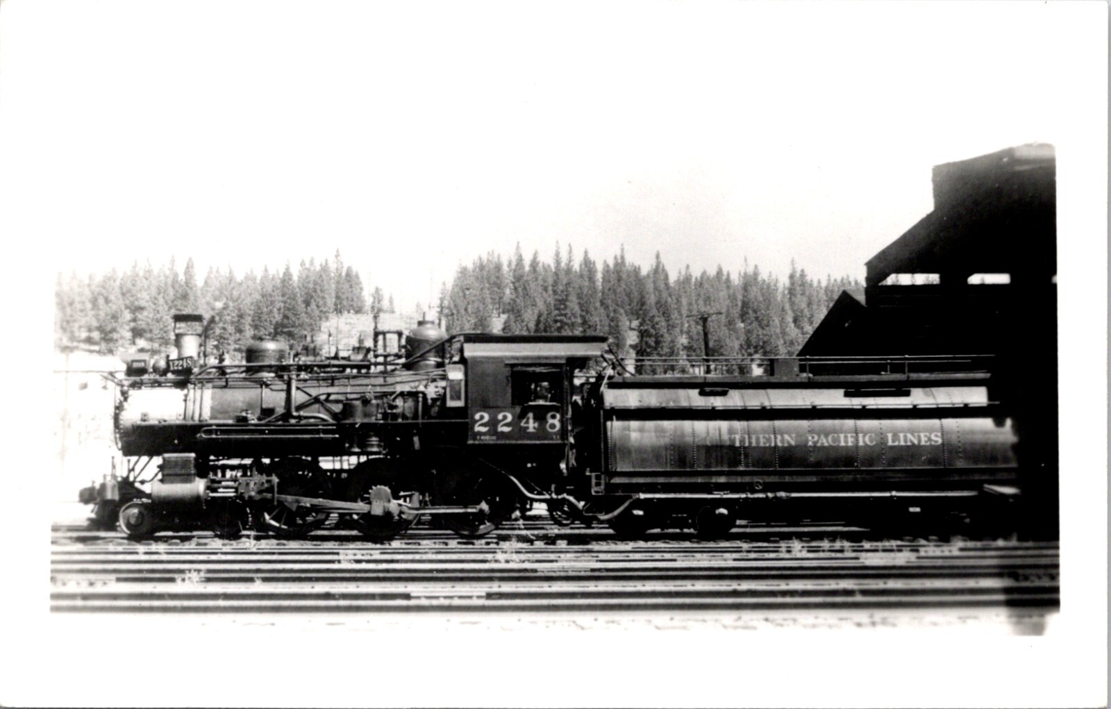  Truckee California Southern Pacific Railroad Engine 2248 RPPC Postcard    23748