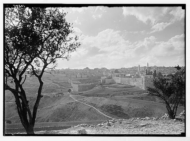 Photo:Jerusalem Israel 1930s View from South Cityscape Walls