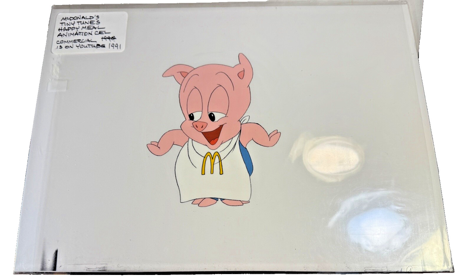 1991 MCDONALD\'S TINY TUNES HAMTON  PIG ANIMATION CEL TELEVISION COMMERCIAL