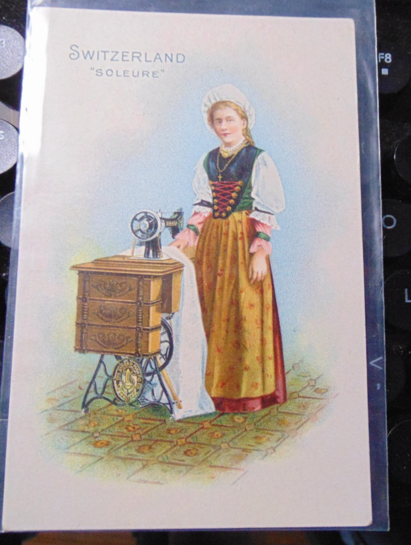 The Singer Manufacturing Co. Switzerland Vintage  Advertising Trade Card