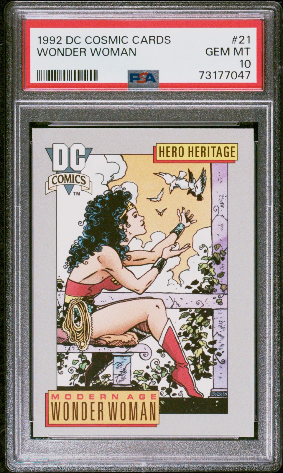 1992 DC Cosmic Cards WONDER WOMAN #21 PSA 10 GEM MINT  ✨Golden Age✨