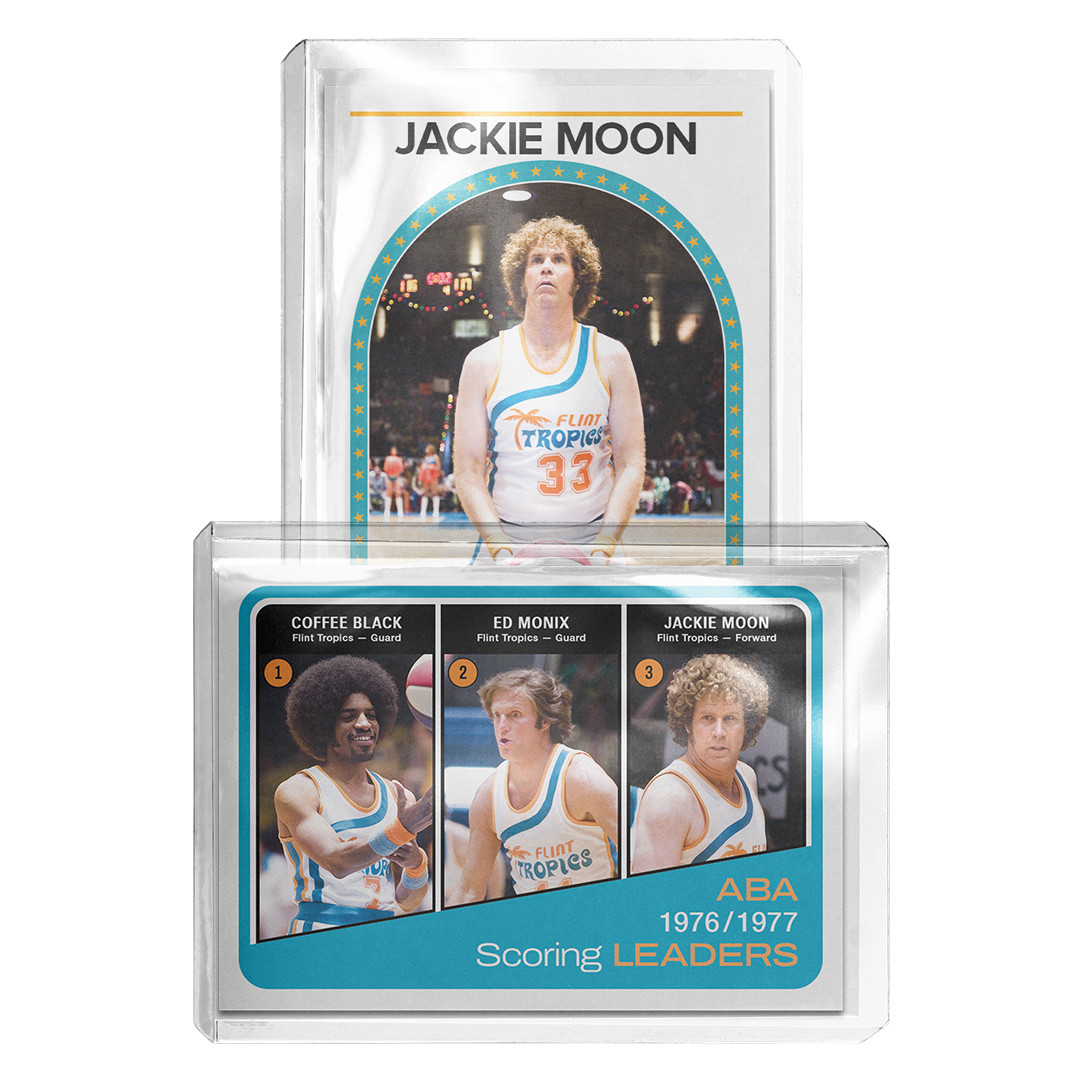 Custom 2-Pack Jackie Moon Flint Tropics Semi Pro Novelty Retro Basketball Cards