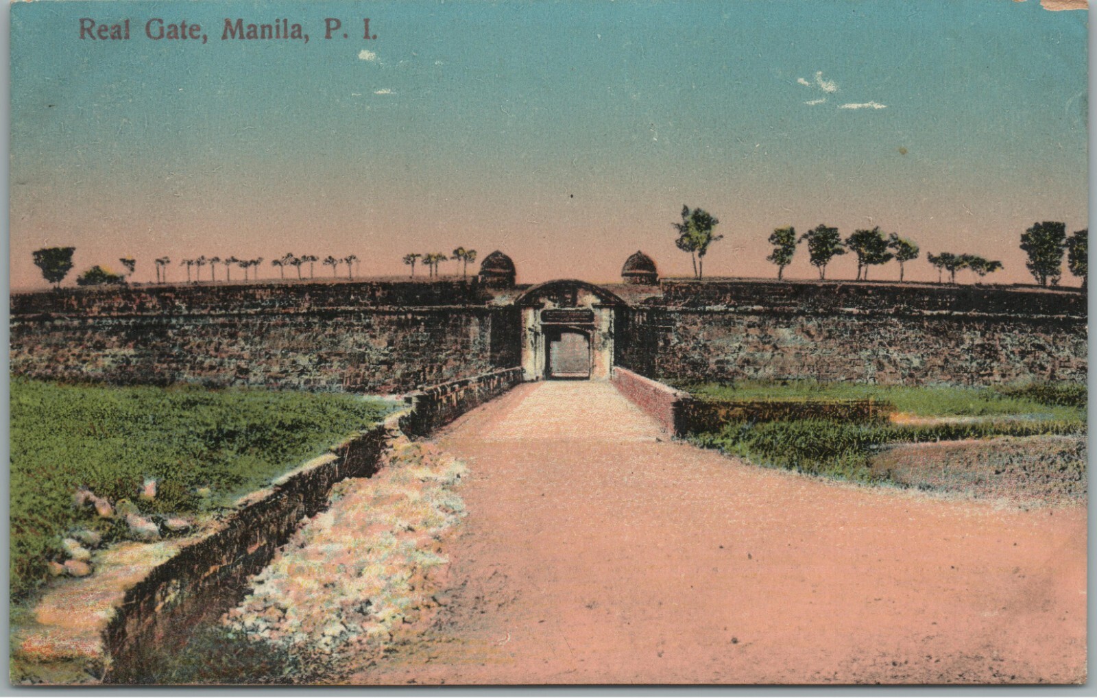 Manila Philippines Real Gate Or Puerta Real Walled City Of Intramuros Postcard