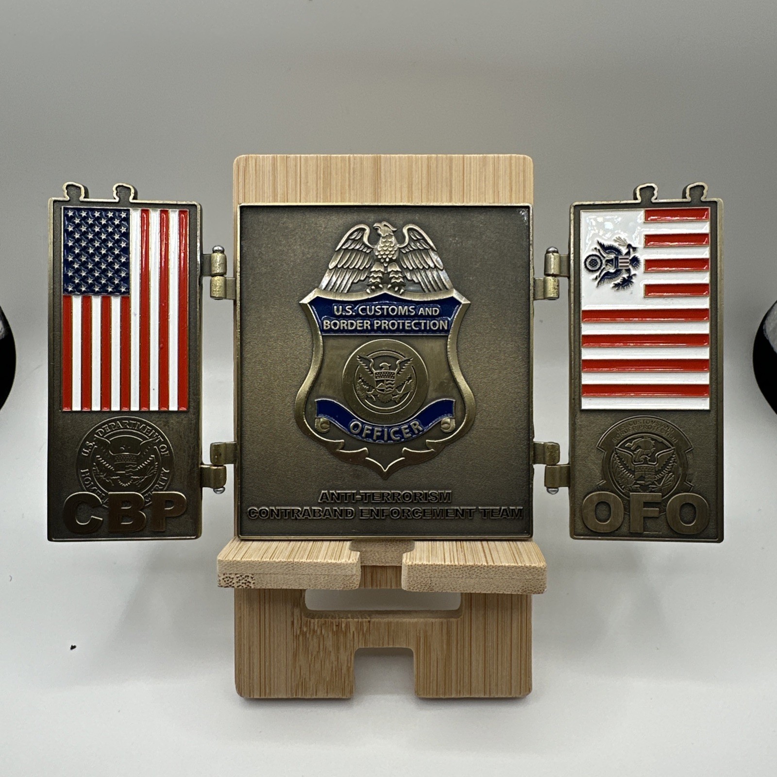CBP Seaport Operations ATCET Challenge Coin Folding Cargo Shipping Container
