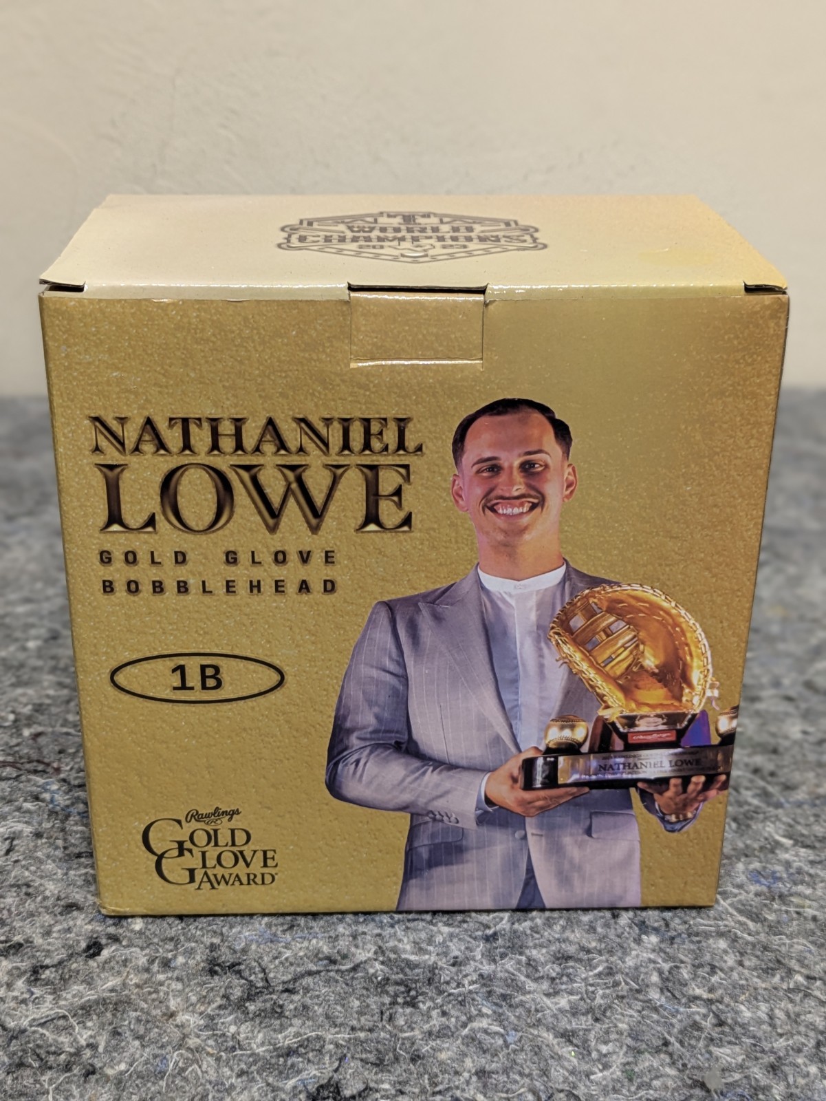 NIB Nathaniel Lowe Texas Rangers Gold Glove Bobblehead World Champions NEW