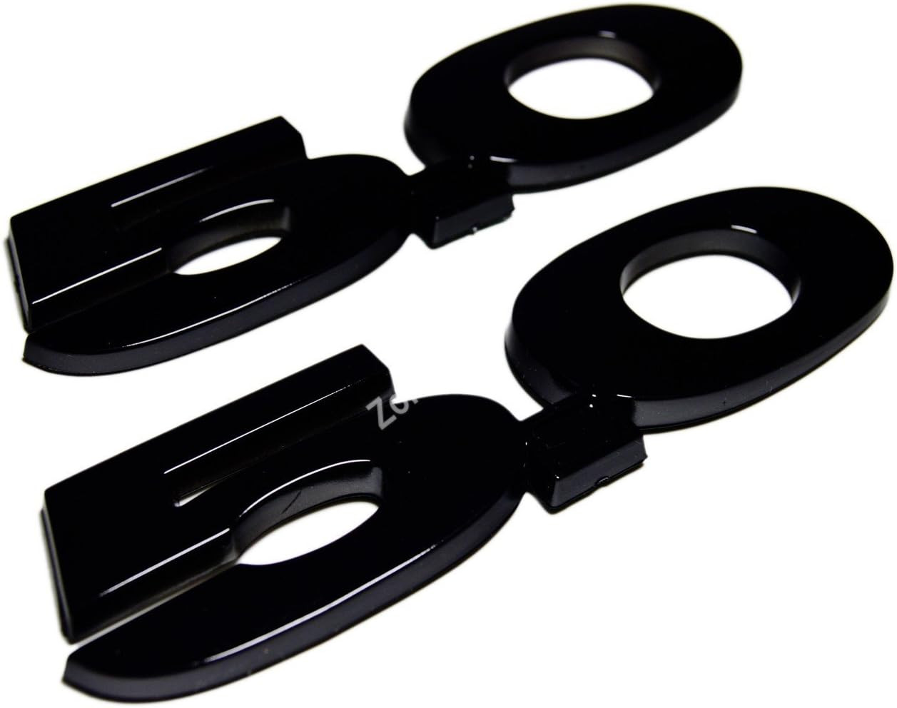 2Pcs Gloss Black 5.0 Fender Emblem for Ford Mustang GT F150 OEM Size & Design