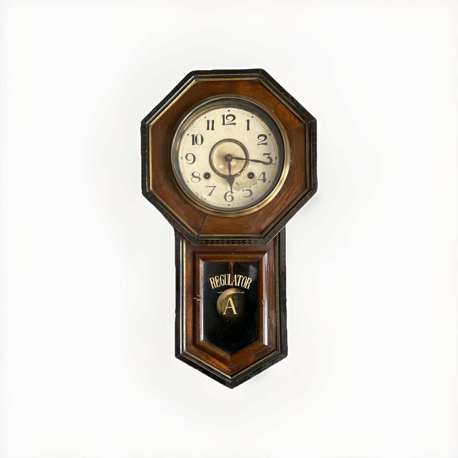 Antique 1930s Japanese Regulator A Schoolhouse Wall Clock CMA Key Working