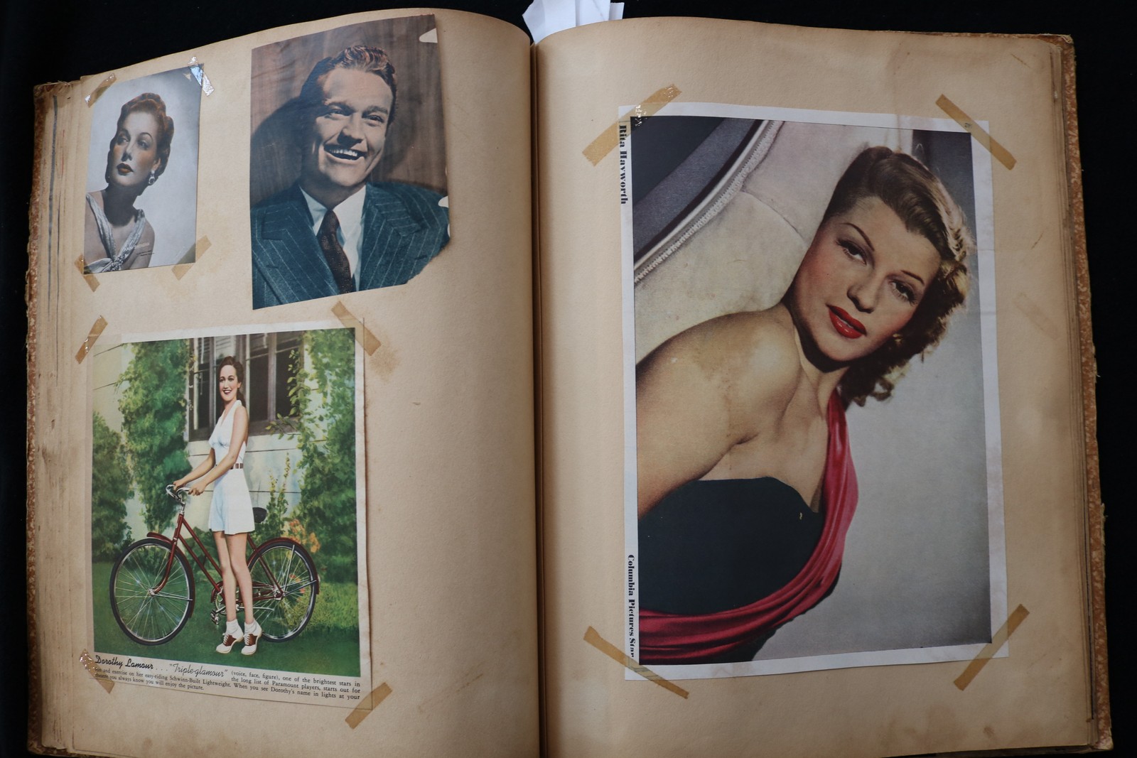 1940'S MOVIE STARS SCRAPBOOK - CAROLE LOMBARD - RITA HAYWORTH - E 24880
