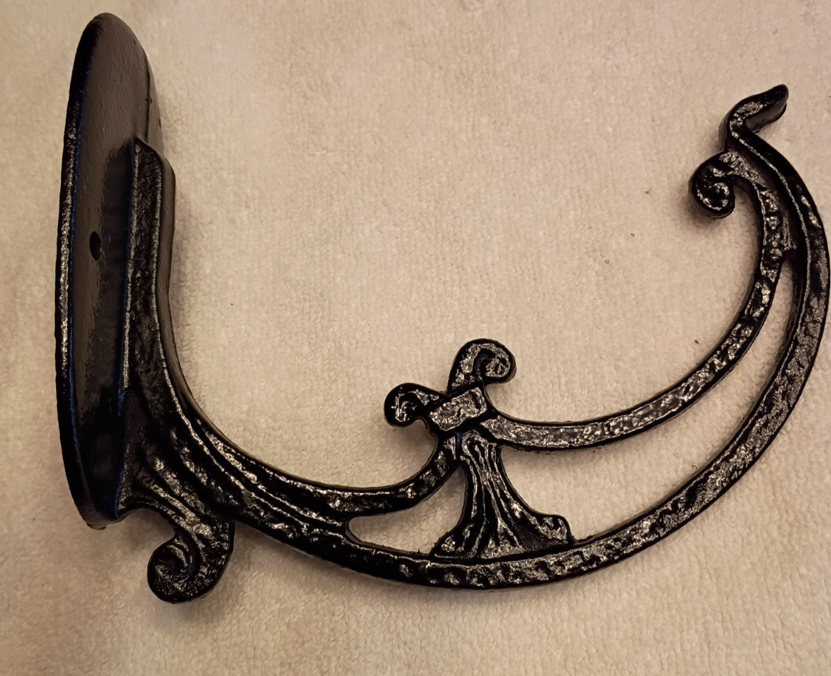 Vintage Victorian Cast Iron Hall Seat Coat Hook Original