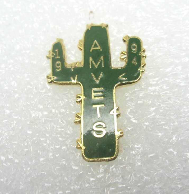 Vintage 1994 AMVETS Cactus Lapel Pin (B248)