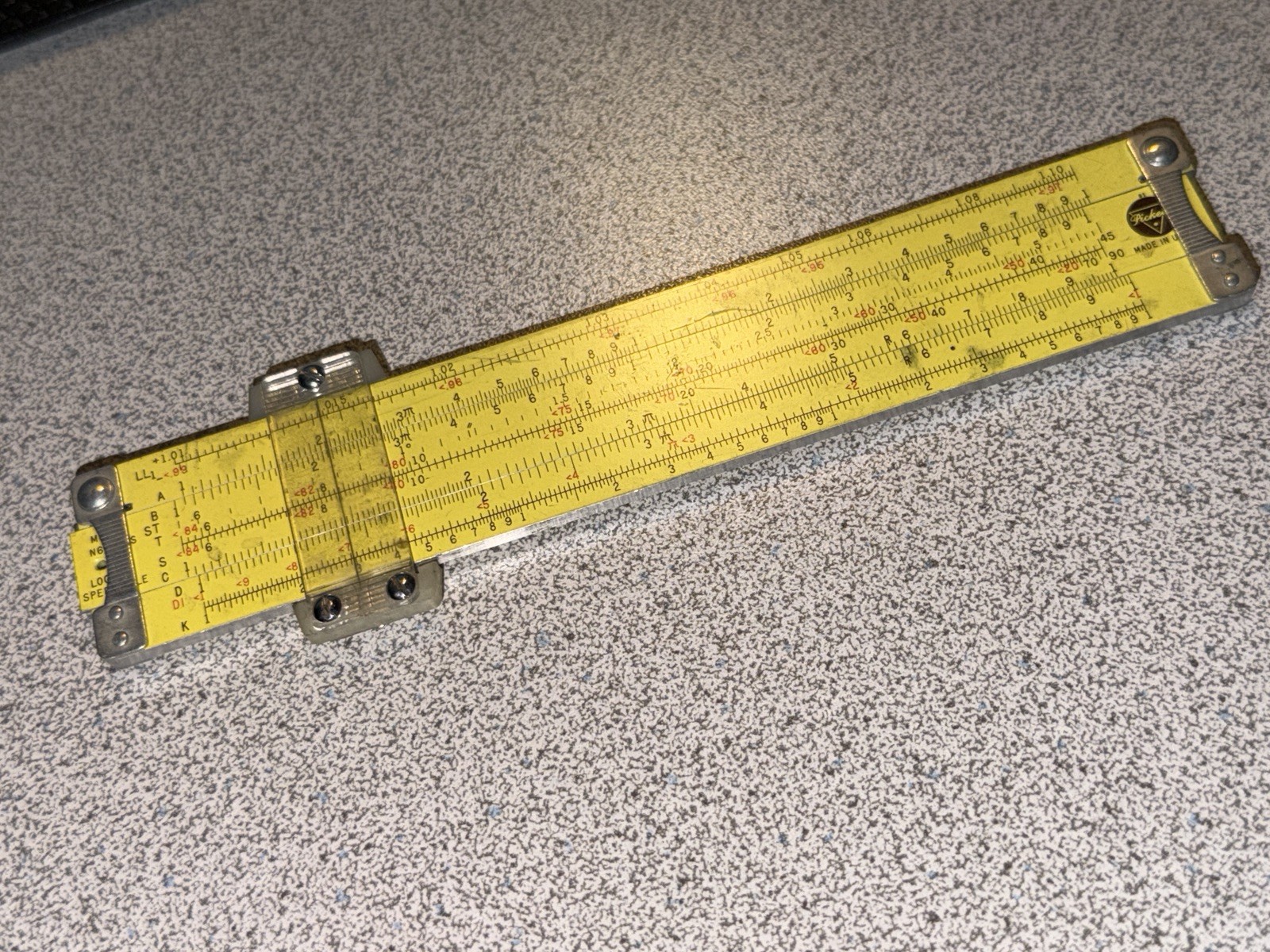 Vintage Pickett N600-ES Log Synchro Scale Speed Slide Rule Sliderule Logarithm Vintage Pickett N600-ES Log Synchro Scale Speed Slide Rule Sliderule Logarithm