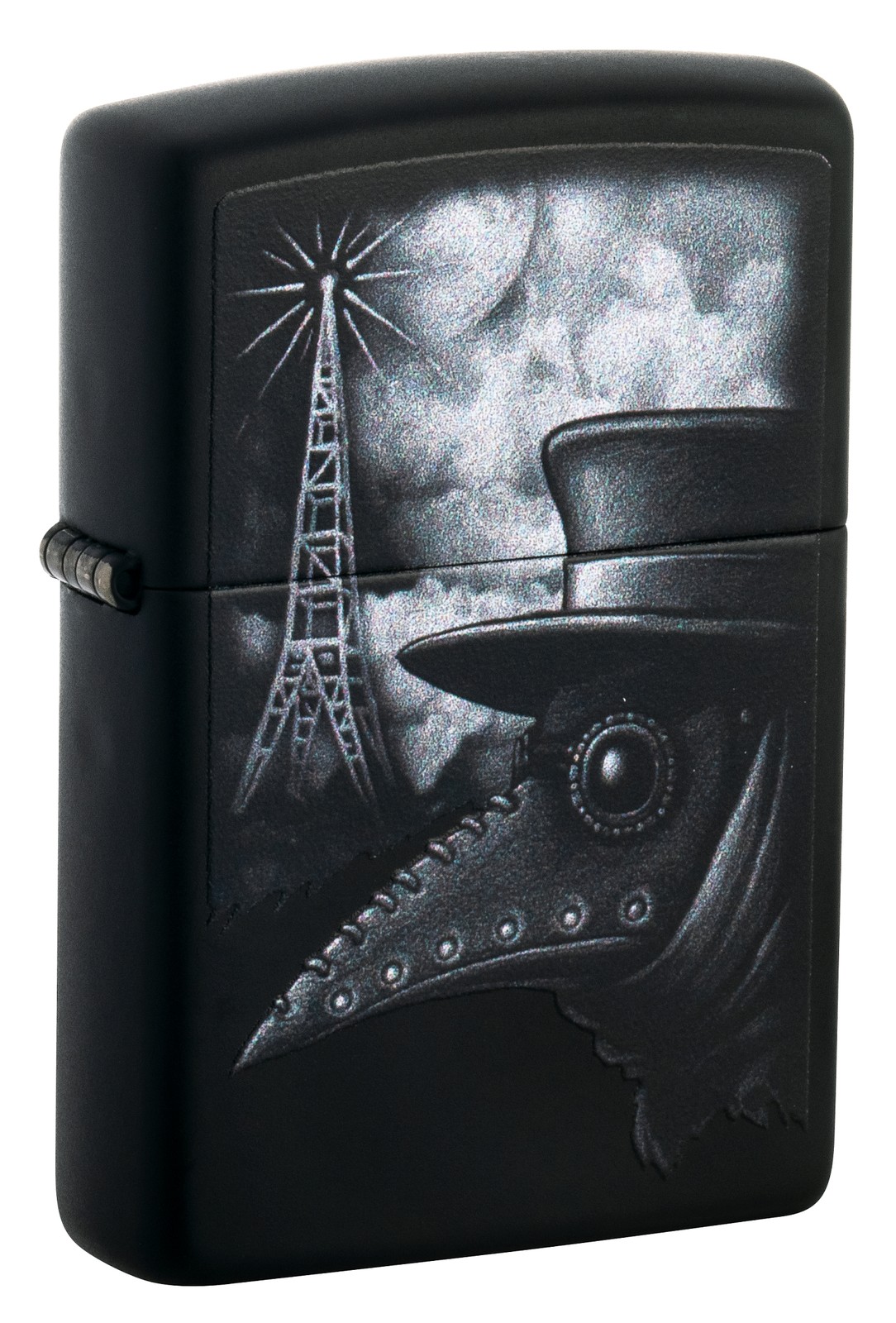 Zippo Plague of Disinformation Black Matte Windproof Pocket Lighter, 218-088353