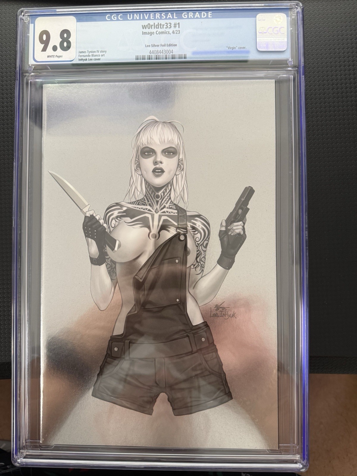 W0RLDTR33 #1  SILVER FOIL INHYUK LEE LAS VEGAS CON EXCLUSIVE CGC 9.8
