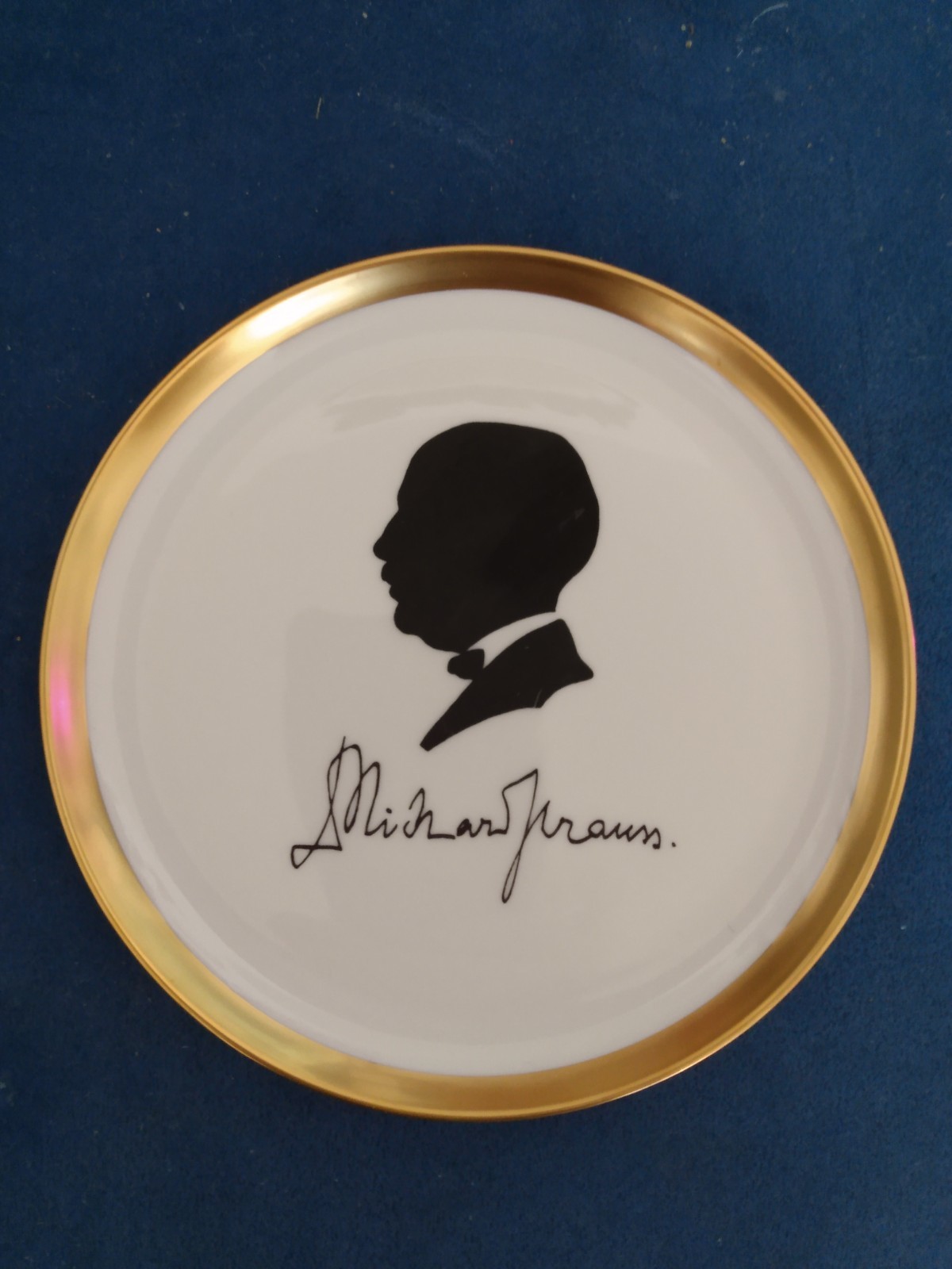 Strausse Classical Composer Silhouette Plate Furstenberg 1st Issue 1971 Germany