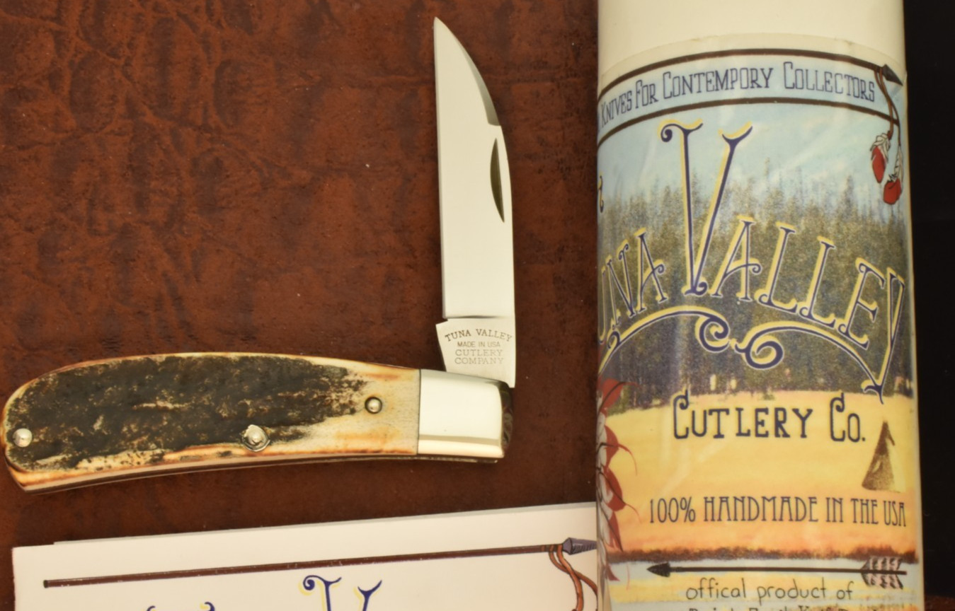RARE Tuna Valley Cutlery Co. Phoenix Jack Knife Genuine Stag 1 of 50 NICE (36834