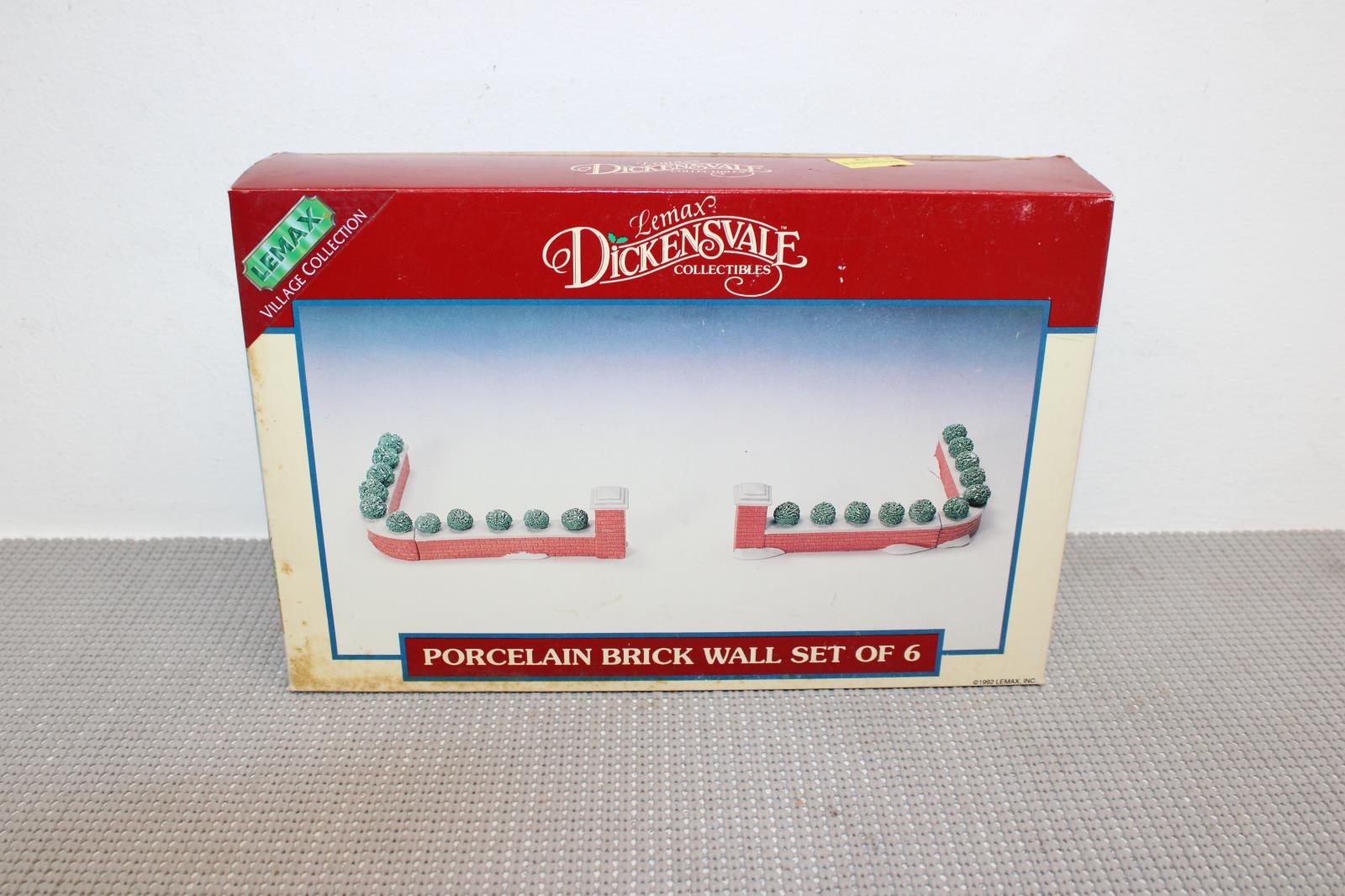 Lemax Dickensvale Village Collectibles Porcelain Brick Wall Set of 6 NOS