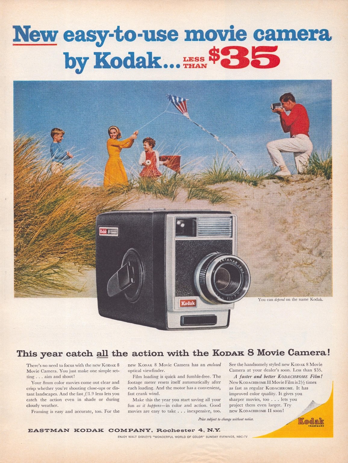 Kodak Life Magazine Ad 8 Movie Camera 1962 Mid-Century Modern Photo