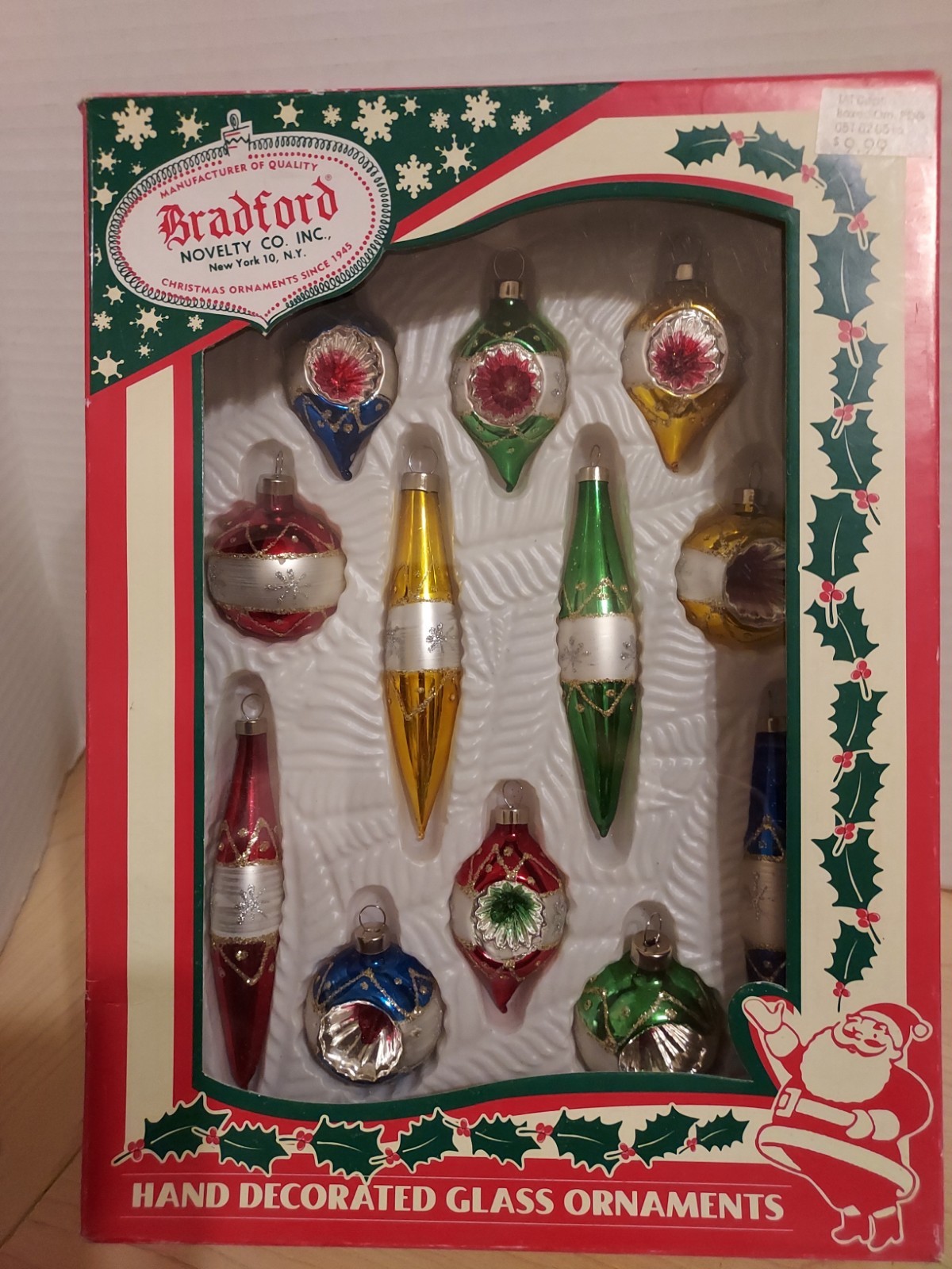 Vintage Bradford Novelty 12 Teardrop & Indent Reflector Ornaments 2003 Vintage Bradford Novelty 12 Teardrop & Indent Reflector Ornaments 2003
