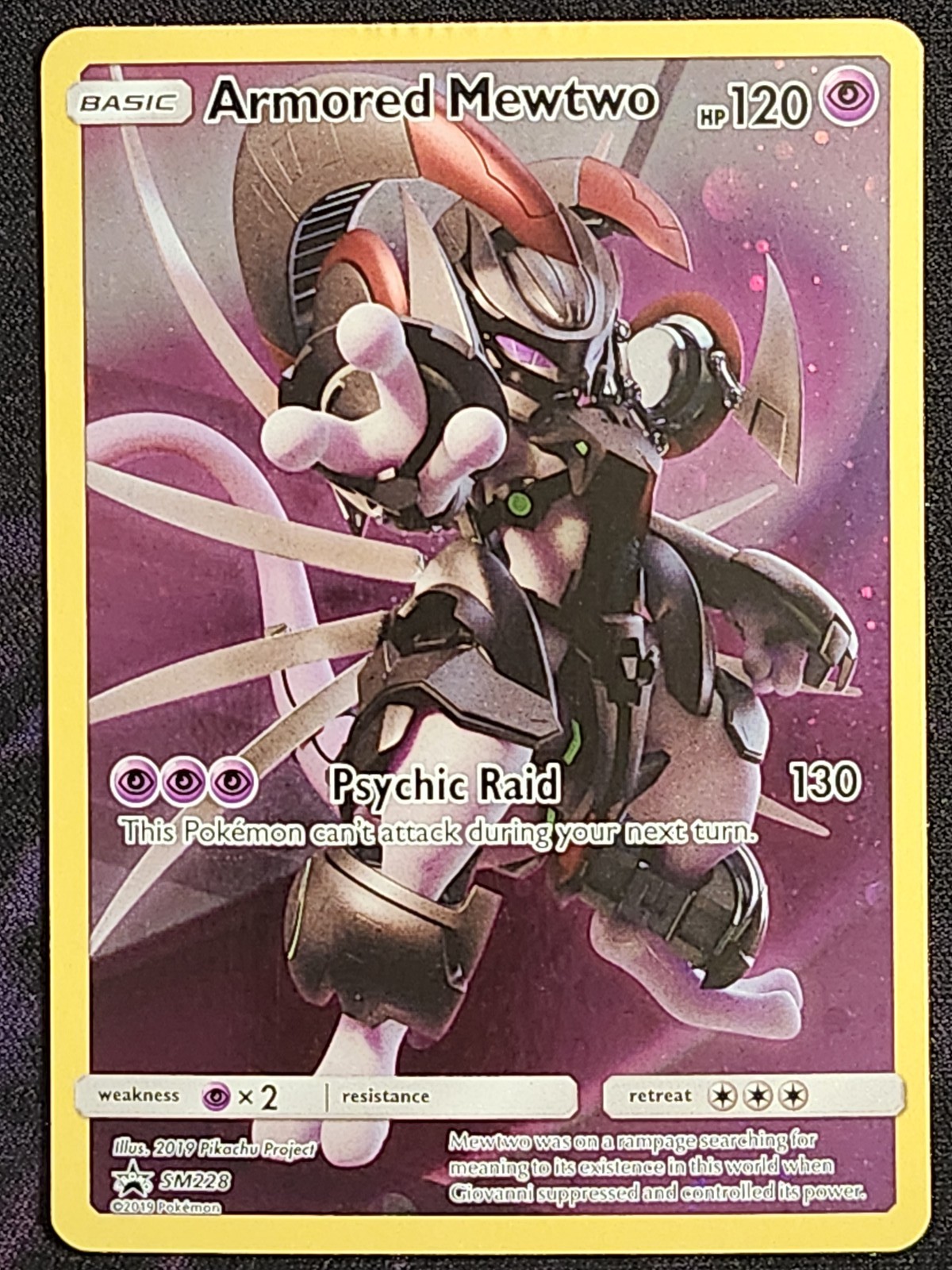 Pokemon Armored Mewtwo SM228 (MP) Black Star Promo BSP