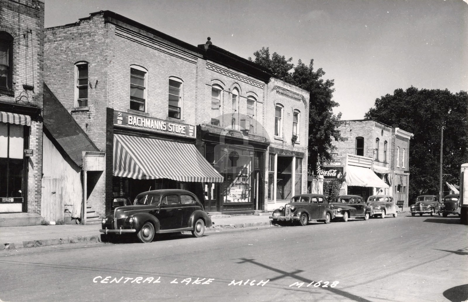 Street View Central Lake MI Michigan #2 RPPC Photo Postcard COPY