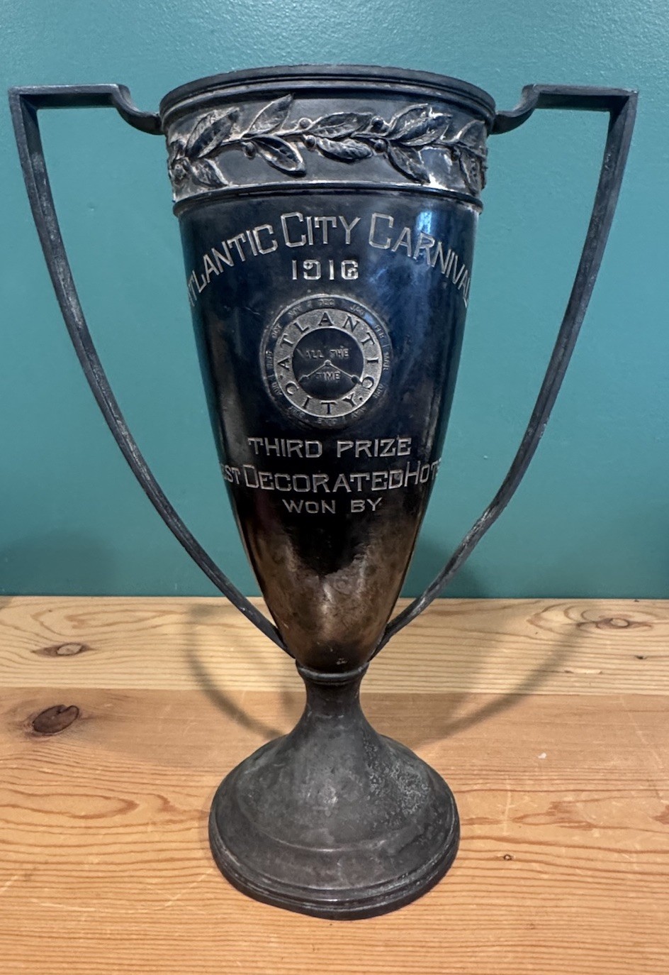 1916 Atlantic City Carnival Trophy Best Decorated Hotel Third Place  Antique