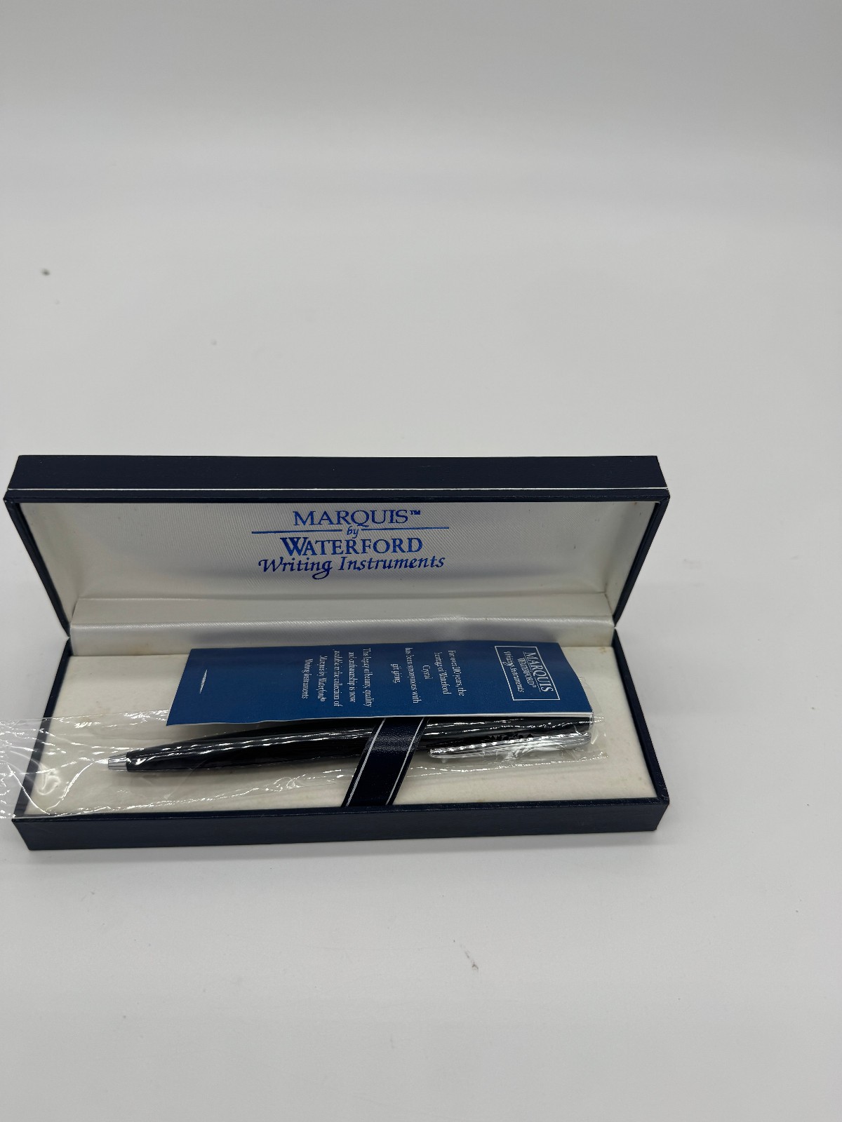 Marquis by Waterford Pen Black Lacquer & Chrome Trim new but needs ink