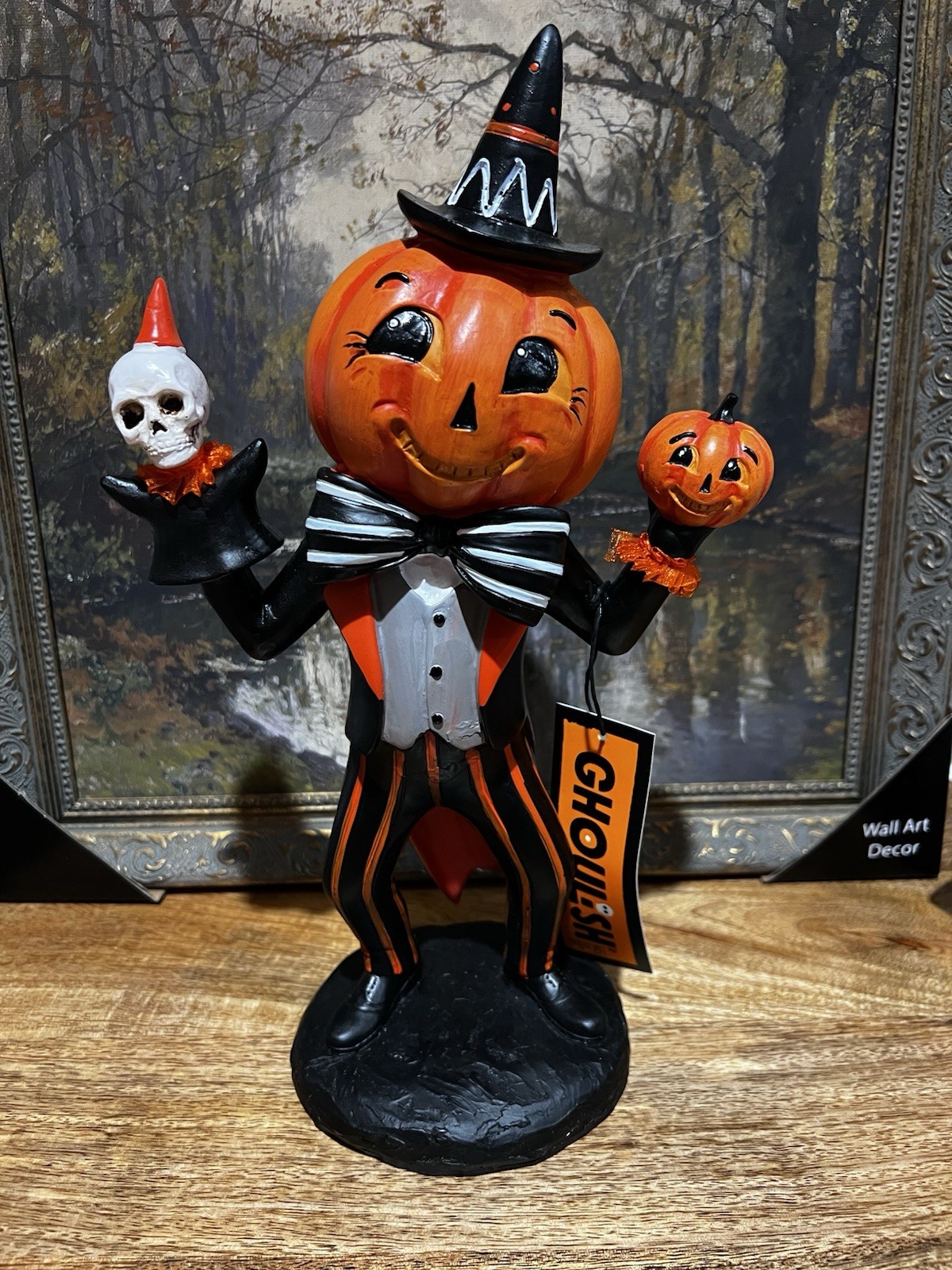 Ghoulish Halloween 12” Jack-o-Lantern Figure Bethany Lowe Style Figurine NEW