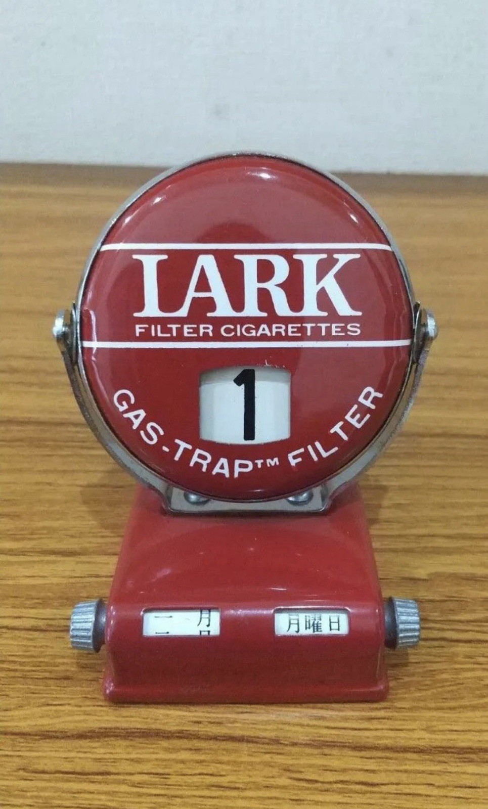 Vintage LARK Perpetual Desk Calendar Showa Japan Japanese Day Display Rare