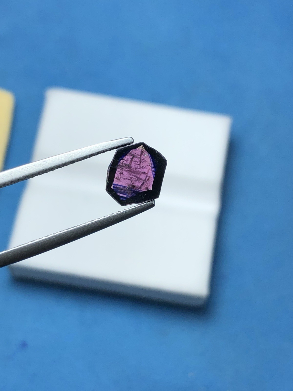 1.56 Crt / Natural Winza Sapphire Slice From Tanzania Winza.faceted Slice