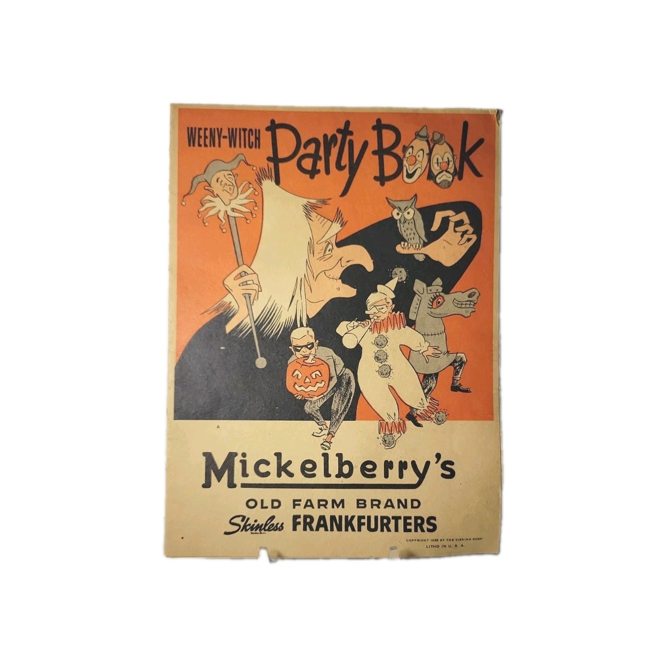 1955 Halloween WEENY WITCH Party Book, Masks ,Mickelberry's Old Farm 1955 Halloween WEENY WITCH Party Book, Masks ,Mickelberry's Old Farm