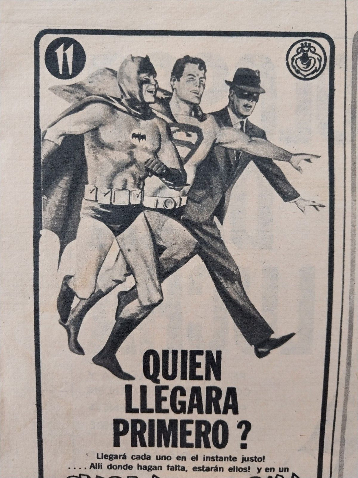 1967 Batman Superman Green Hornet Teleonce Argentina Original TV Magazine Ad