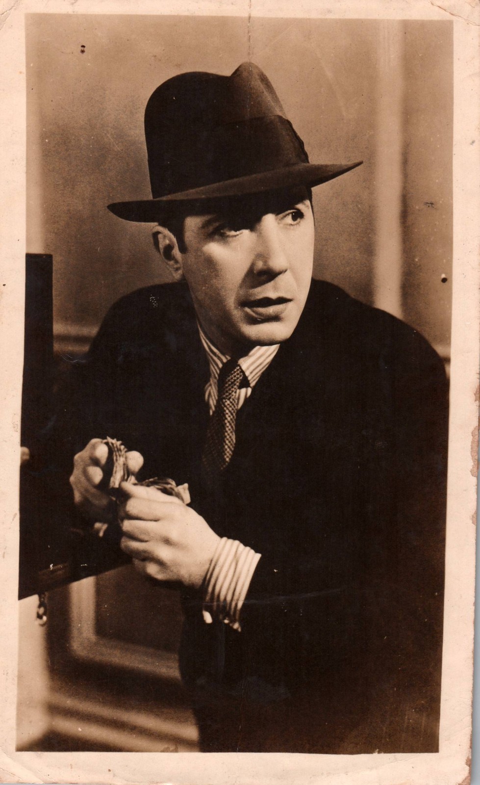 ARGENTINA TENOR CARLOS GARDEL 1950s ORIG HANDSOME PORTRAIT VINTAGE PHOTO MA43