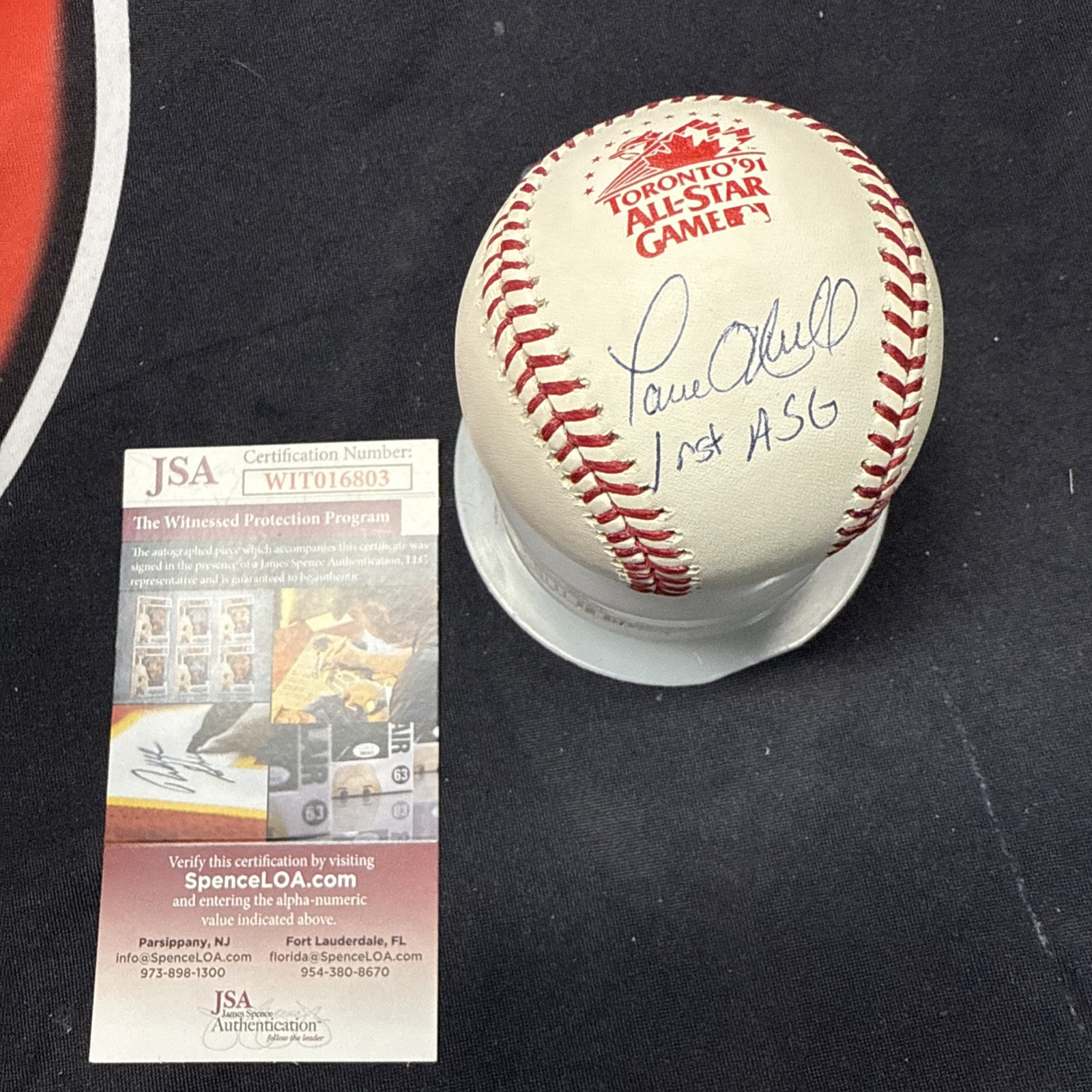 Paul O’Neill Signed Cincinnati Reds 1991 All Star Game Baseball Inscribed JSA