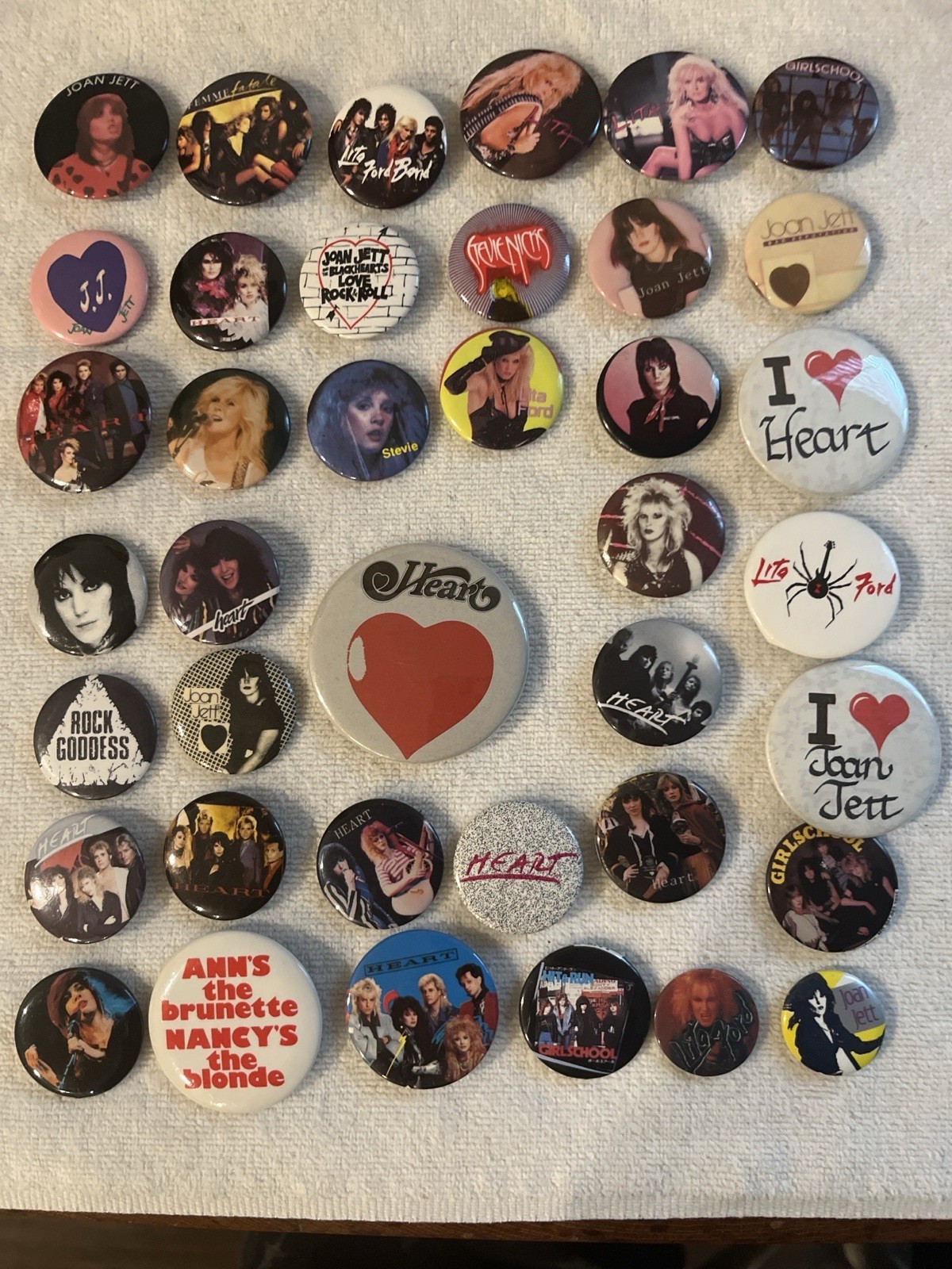 80s Female Rock Pins 39 Heart Joan Jett Girlschool Lita Ford Stevie Nicks