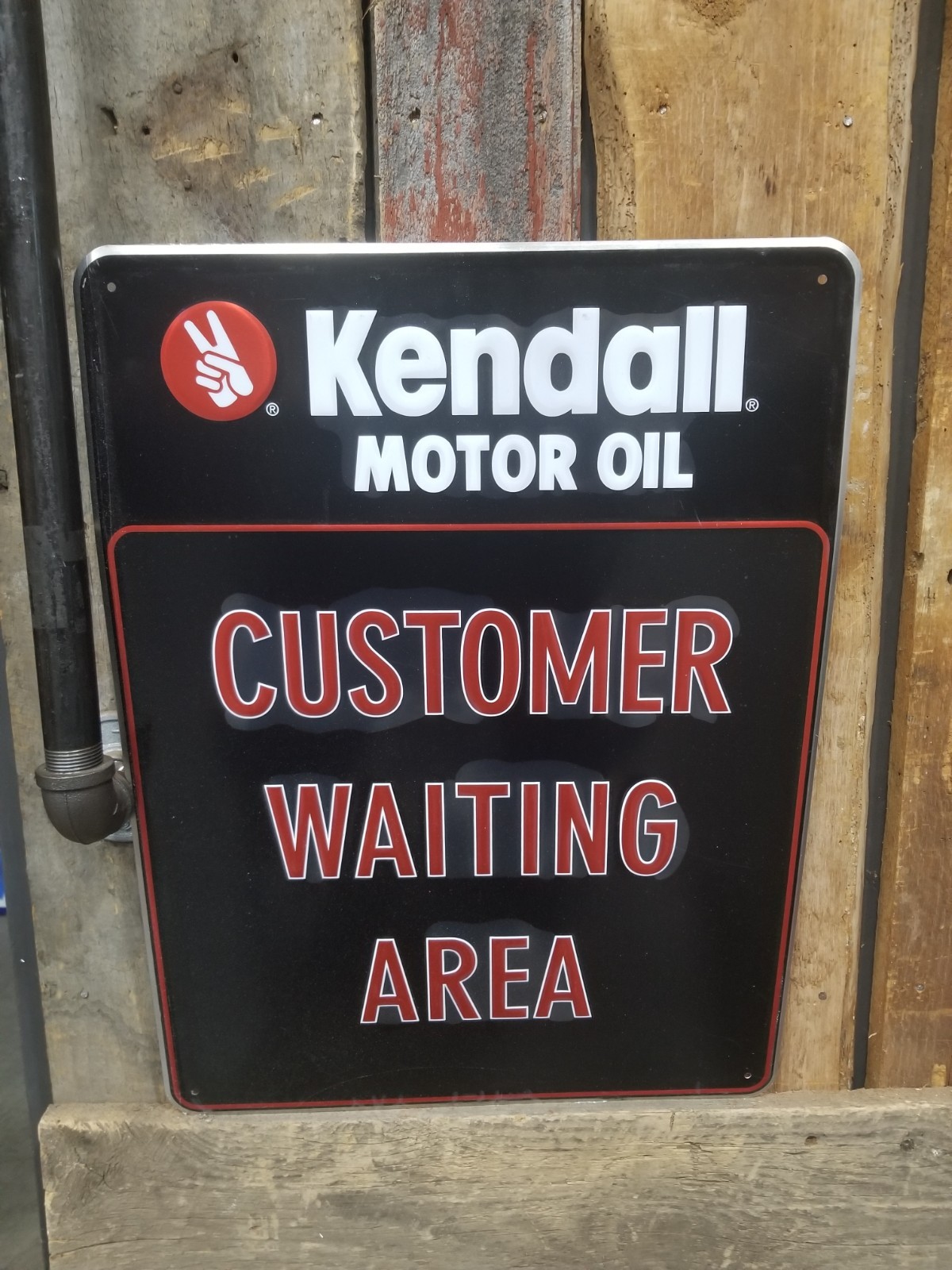 Vintage “NOS” Kendall Motor Oil Sign - Actual Service Station Advertising 