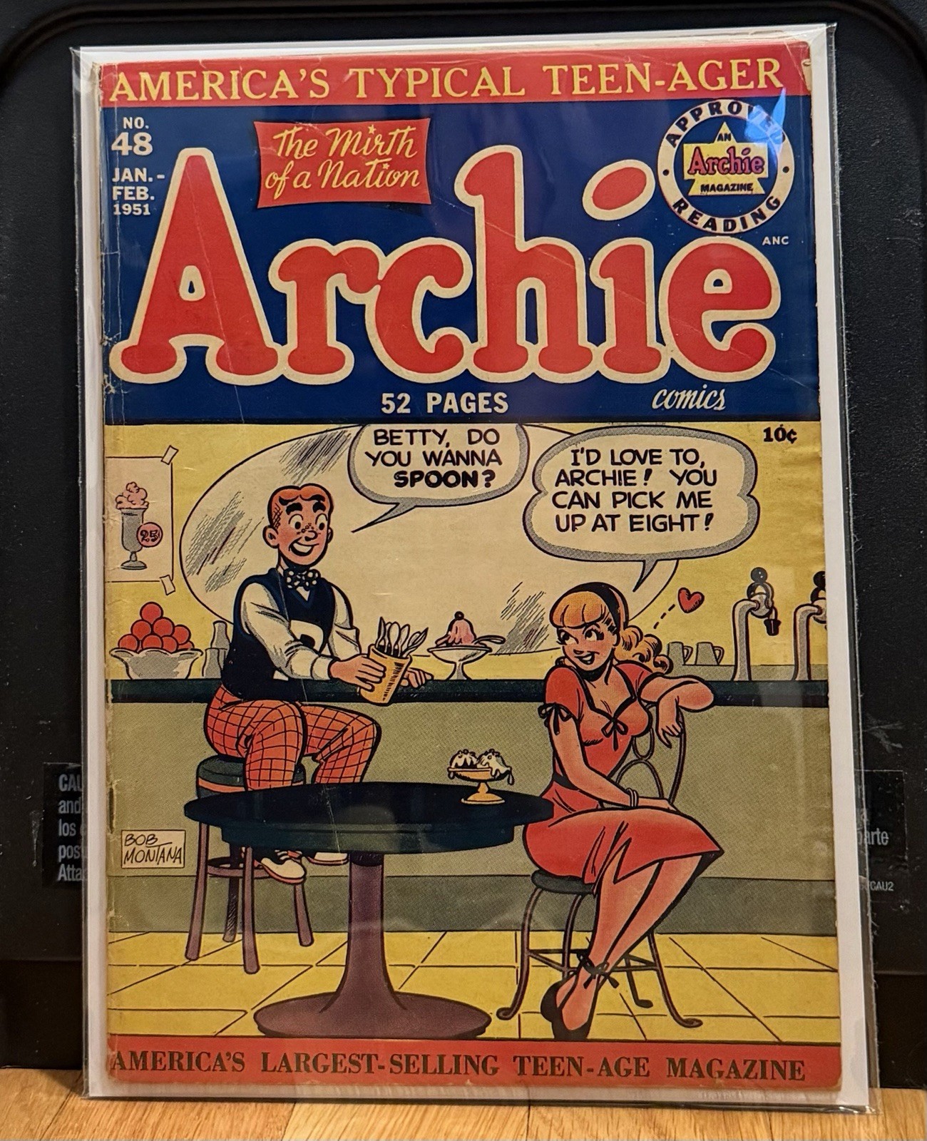 (1951) Archie Comics #48 (FN/VF) Controversial Spooning Cover (1951) Archie Comics #48 (FN/VF) Controversial Spooning Cover