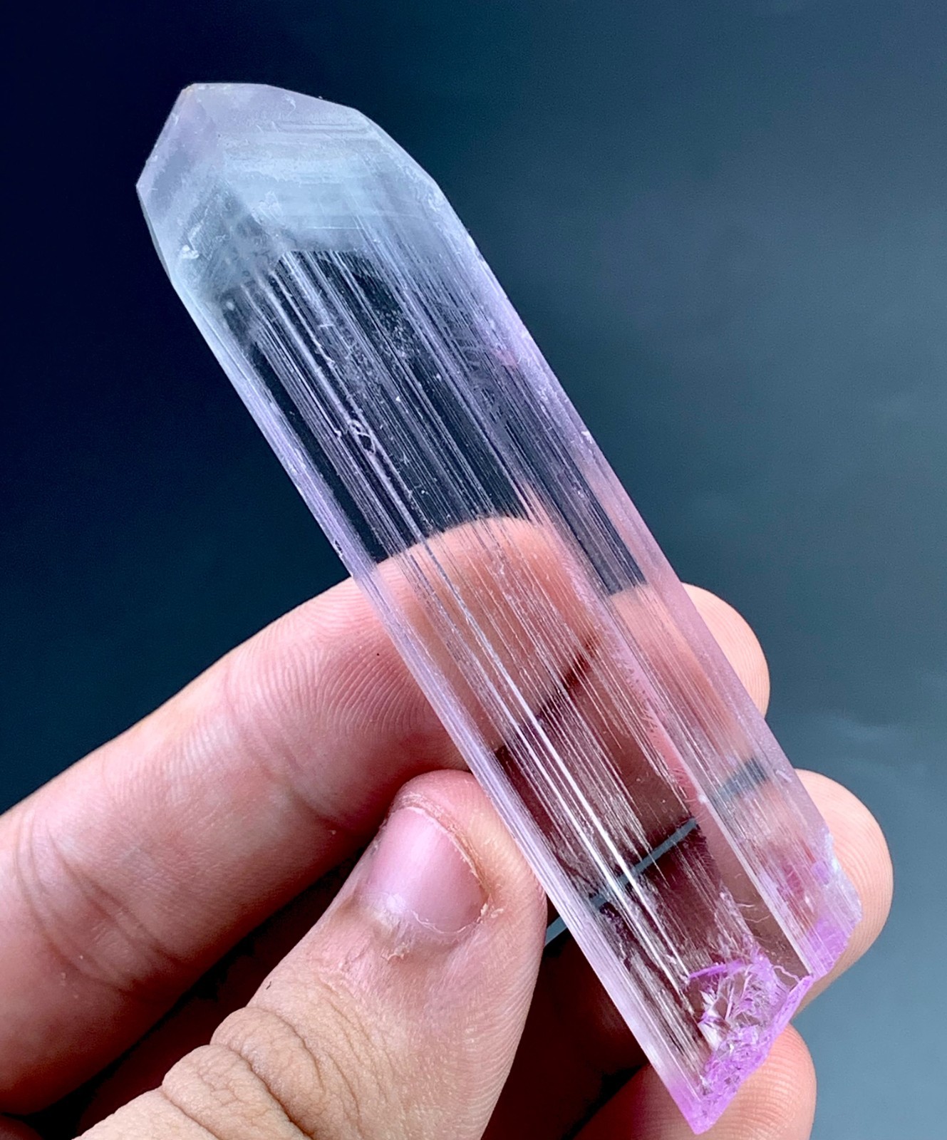 139 Carat  Natural Pink Kunzite Crystal  From Afghanistan 